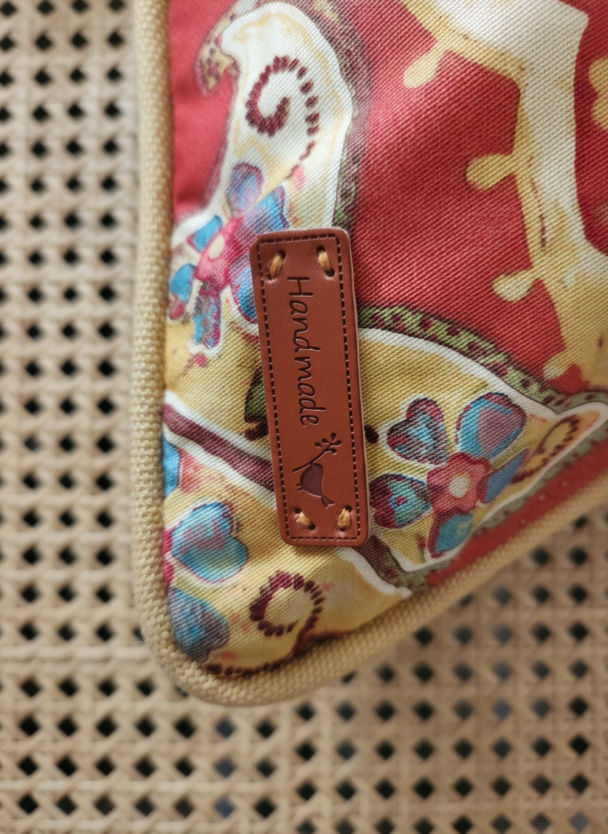 Handcrafted Heritage Paisley Cushion Covers Red (Set of 2) 50X50 CM