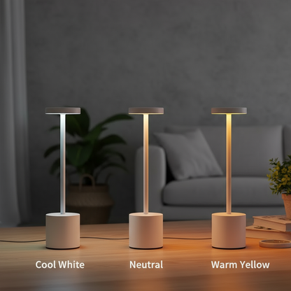 Sleek LED Touch Table Lamp Brused Metal – (Set of 2)