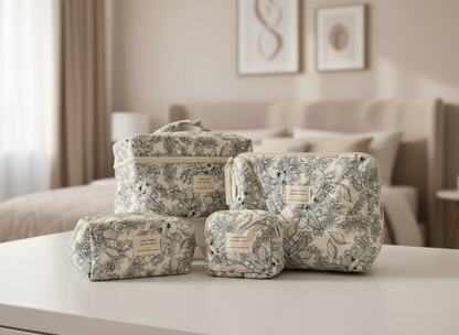 Large Capacity Packing Cube Material Set Blue & White – 4 Pieces